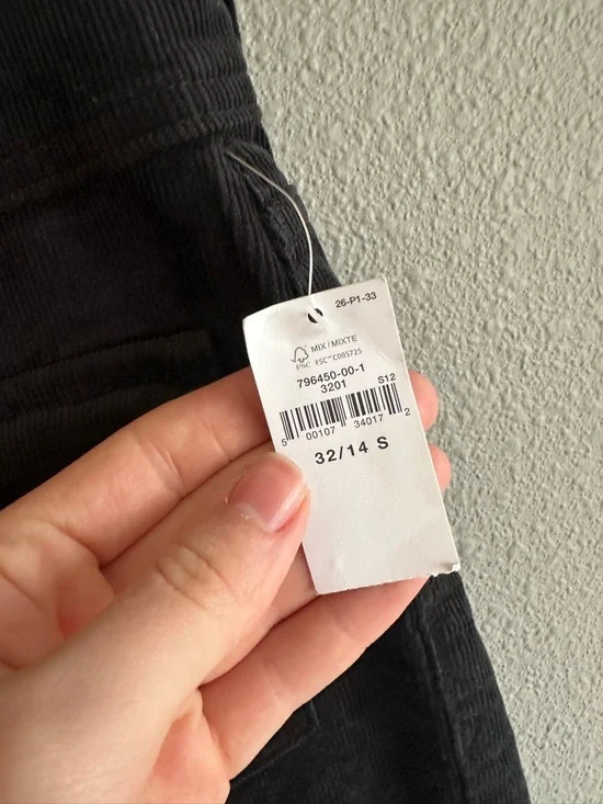 NWT Gap 70s Flare High-Rise Black Corduroy Pants 14 Short - Picture 5 of 15